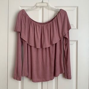 Forever 21+ Off the Shoulder Long Sleeve Top